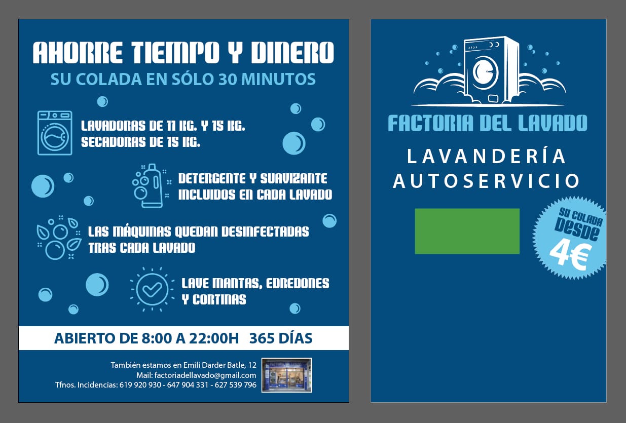 Tarifas de lavandería automática para particulares